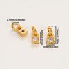 2Pcs 14/18K Gold Color Plated Copper Square Shape Pendants with Zircon for DIY  Bracelets Necklace Jewelry Making Accessories