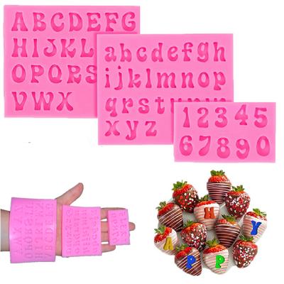 3D Buchstaben Zahlen Silikon Fondantformen Schokoladenkuchenformen Kuchendekoration DIY Werkzeuge Gelee Kekse Backen Druckform