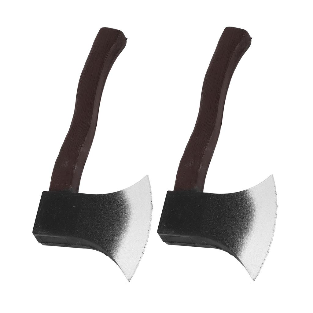 2pcs Axe Toy Realistic PU Safe Lightweight Multifunctional Axe Prop for Halloween Costume Party Games
