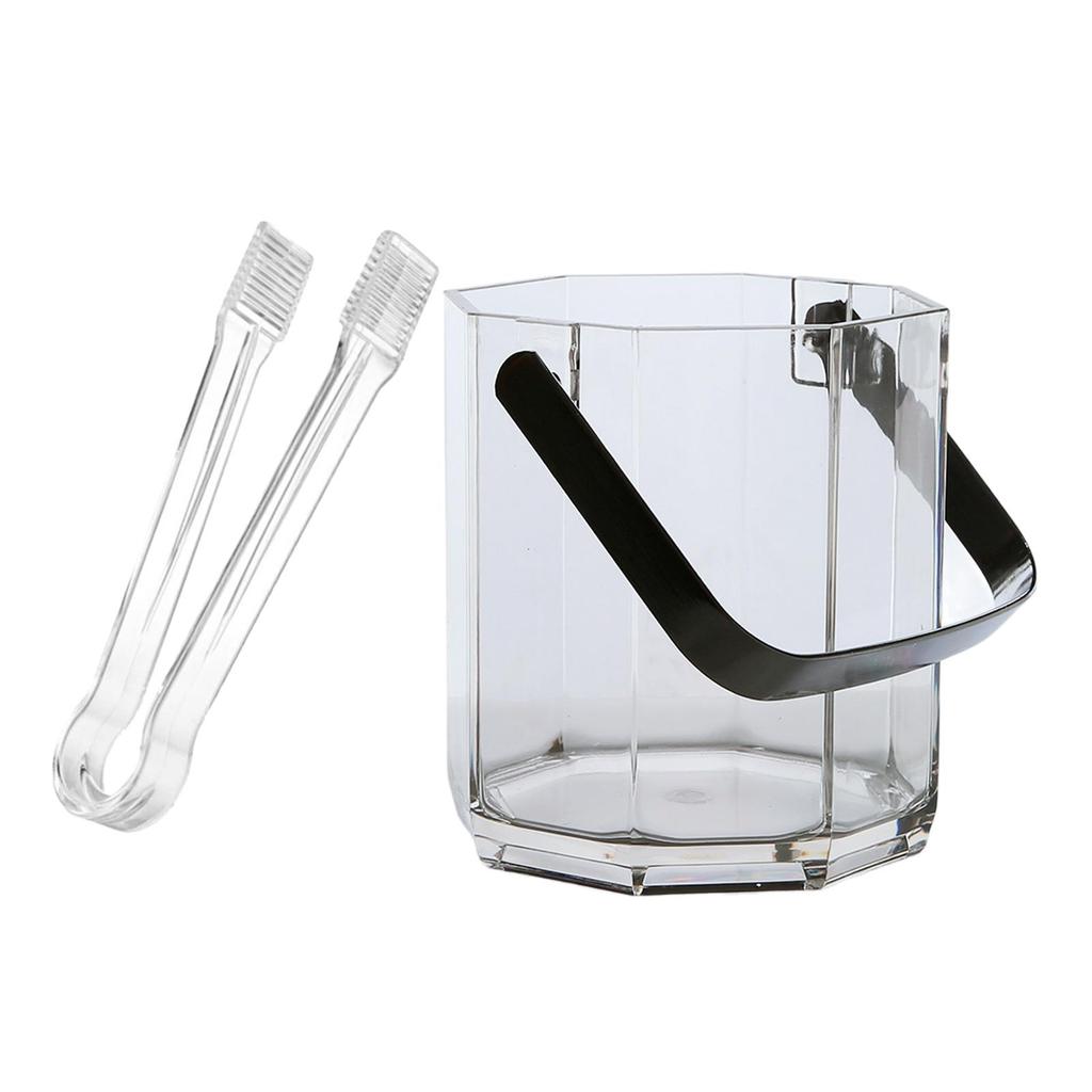 Small Ice Bucket, Champagne Bucket with Handle, Clear Wine Chiller for Home Bar Party Cafe