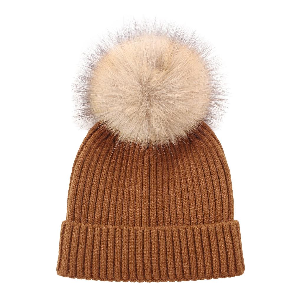 1 Stück pelzige warme Kinder-Mütze für Jungen und Mädchen, schicke koreanische Mode, Häkelmütze für Kleinkinder, Herbst-Winter, dicke Plüsch-Strickmütze