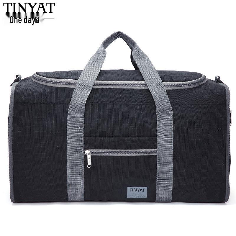 Portable Foldable Travel Bag with Large Capacity and Trolley Handle Attachment