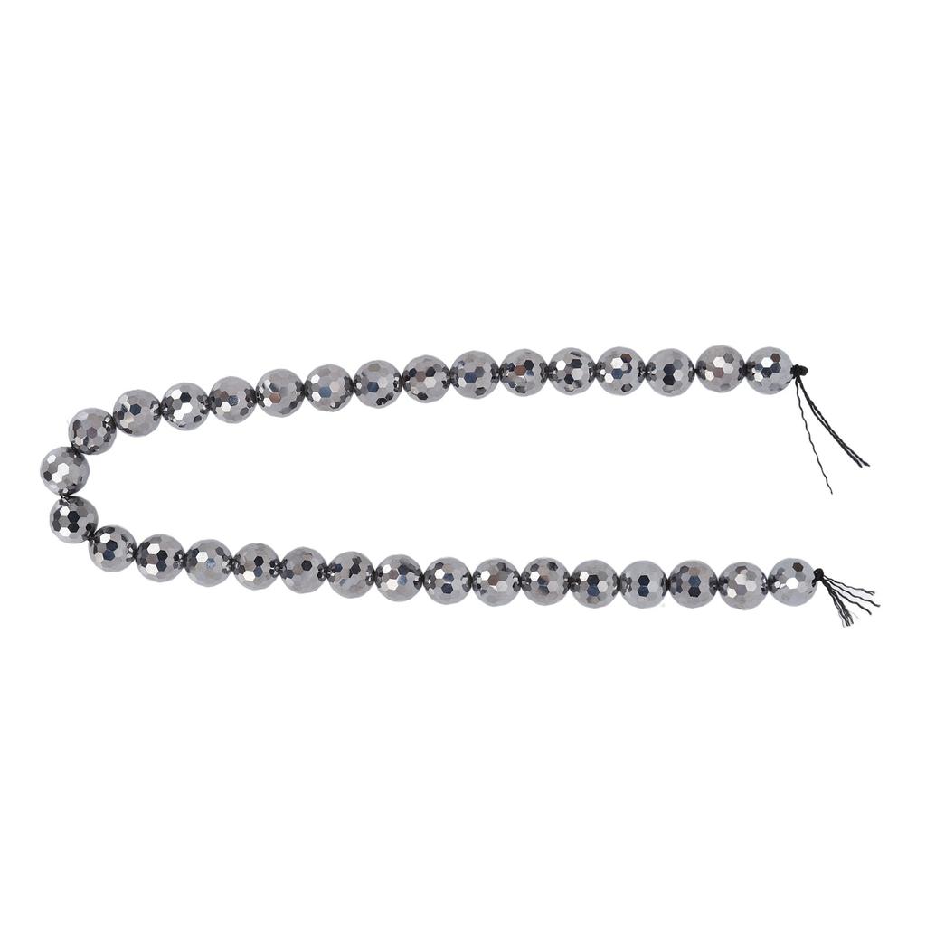 Long Chain Natural Energy Stone Terahertz Bead Section Semi Finished Loose Beads Strand