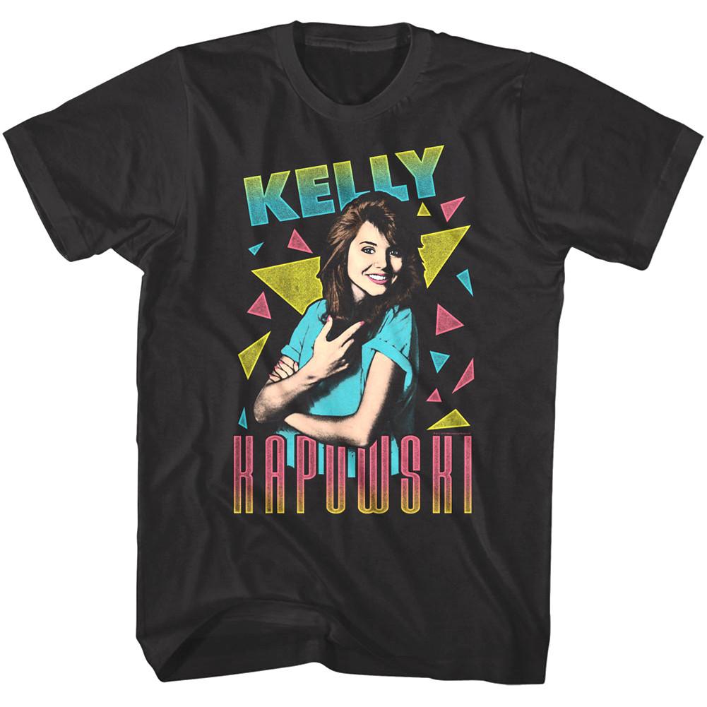 Saved by the Bell Kelly Kapowski Triangles Men T Shirt Tiffani Amber Thiessen L