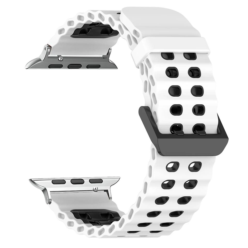 Silicone Strap for Apple Watch Ultra 3 49mm Band Breathable Bracelet for iWatch Series 11 10 42 46mm 9 8 7 6 SE 45mm 44mm Strap