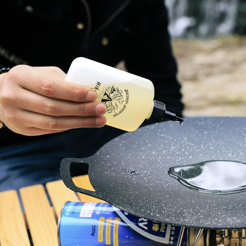 Oil Dispenser Bottle for Camping Oil Dispensing Bottle with Twist Top Lid Squeeze Bottle Liquid Condiment Container