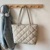 Retro fashion large-capacity cotton clothes tote bag 2026 new bag autumn and winter commuting one shoulder hand carrying big bag woman
