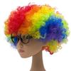 Rainbow Football Fans Wigs Synthetic Wigs Halloween Cosplay Hairs Afro Curly Clown Wigs  Kids