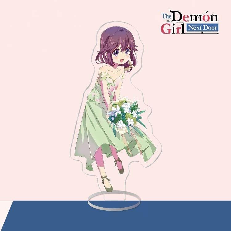 Anime Acrylic Stand Action Figure Toy The Demon Girl Next Door PVC Acrylic Stand Machikado Mazoku Desktop Stand Model Toy Gift