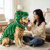 120cm/90cm Dinosaurierskelett Hundekostüm Lustiges Halloween Haustier Outfit Großes Tier Cosplay Kleidung für Hunde