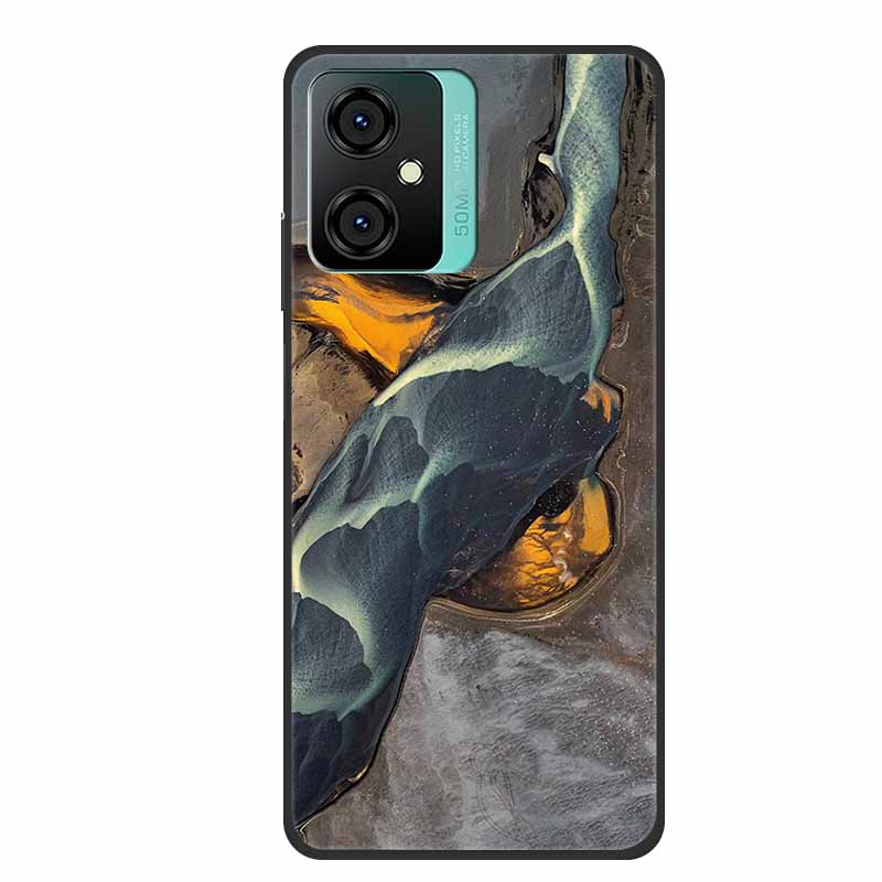 For Blackview Oscal C70 Phone Cover Case Luxury Silicone TPU For Blackview Oscal C 70 Soft Marble Flowers Protective Cases Coque