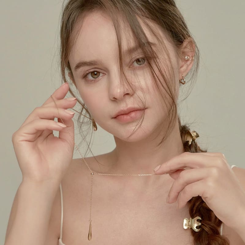 

BESTY [18k Gold Nickel-Free] Eternal Serenity Slide Necklace Eternal Necklace - Round