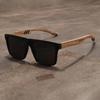 New Men Driving Square Sunglasses Wood Grain Spring Hinges Eyeglasses Protection Unisex Outdoor Daily Eyewear UV400
