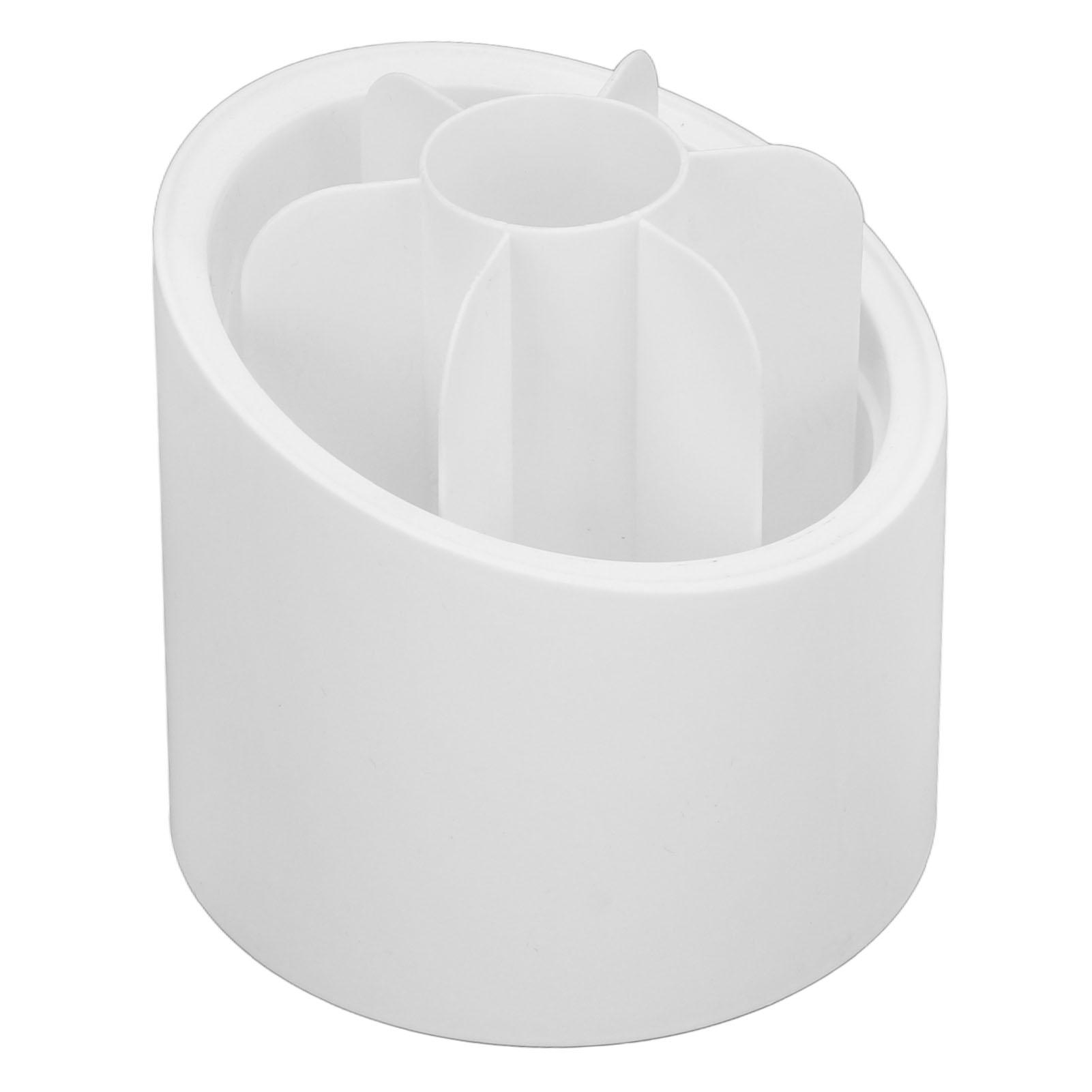 

Pen Holder 360 degrees Rotary 7 Grid Design White Durable Self Adhesion Antiskid Pad Cute Pen Holder for Office School