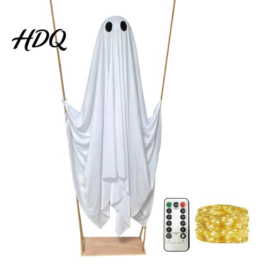 Hinterhof Spukhaus Requisiten Halloween Hängende Schaukel Geist Dekoration Leuchtend Groß Unheimlich Gruselig Außenfiguren
