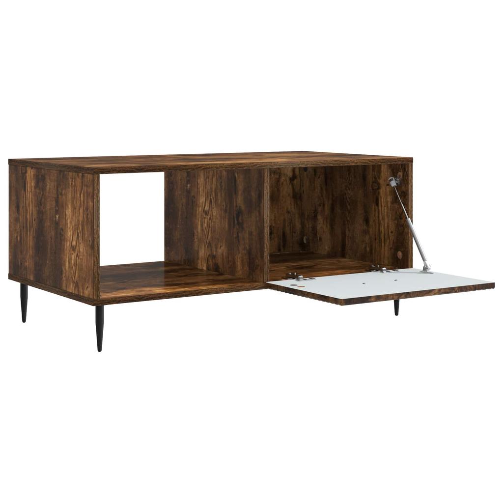 Coffee Table Smoked Oak 90 x 50 x 40 cm Wood Based Material