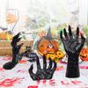 Halloween Decorations Indoor Gothic Decor Pack Of 3 Wall Mounted Hands Creepy Reaching Hands With Lighted Candles For Gothic Wall Decorations