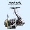 Mulineta spinning 5+1BB 5.2:1 mulinetă de pescuit cu bobină metalică mâner interschimbabil din stânga și din dreapta