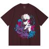 230 Gsm 100% Cotton Jujutsu Kaisen V59 Gojo Print Unisex Heavy Cotton T Shirt