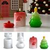 Festive Santa Design Silicone Christmas Tree Mold Crafting Resin Jewelry Box Plant Pot Storage Jar Holiday DIY Project Supplies