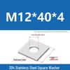 304 Stainless Steel Thickened Square Washer for Curtain Wall (M4-M16)