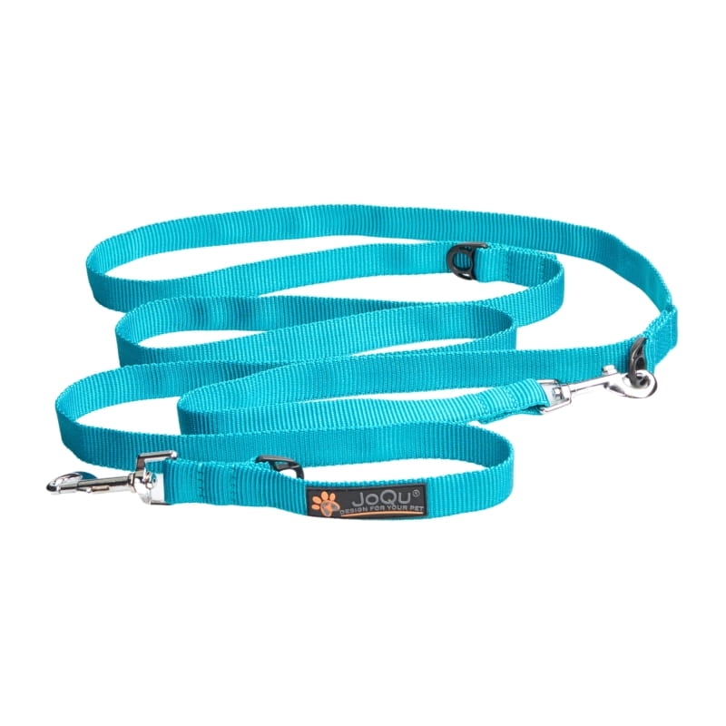 JoQu® Classic 250 cm turquoise adjustable leash for small dogs