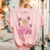 Pink Ribbon Breast Cancer Awareness Unisexs TShirt Womens Tee Graphic Unisex Top Classic Fashion Streetwear Oneck Shortsleev