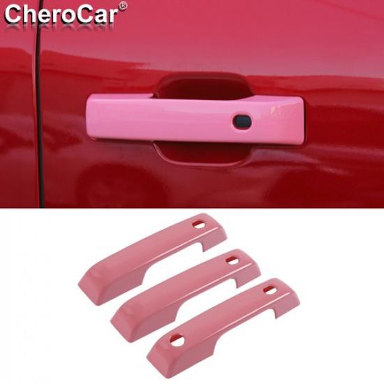 

For Ford Bronco -2025 Exterior Side Door Handle Decor Cover Trim Pink
