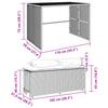 3 Piece Outdoor Dining Set with Cushions Black Poly Rattan