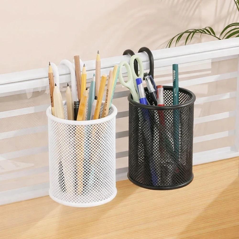 Wall Mounted Metal Hanging Basket Space Saving Stationery Storage Box Wire Organizer Office