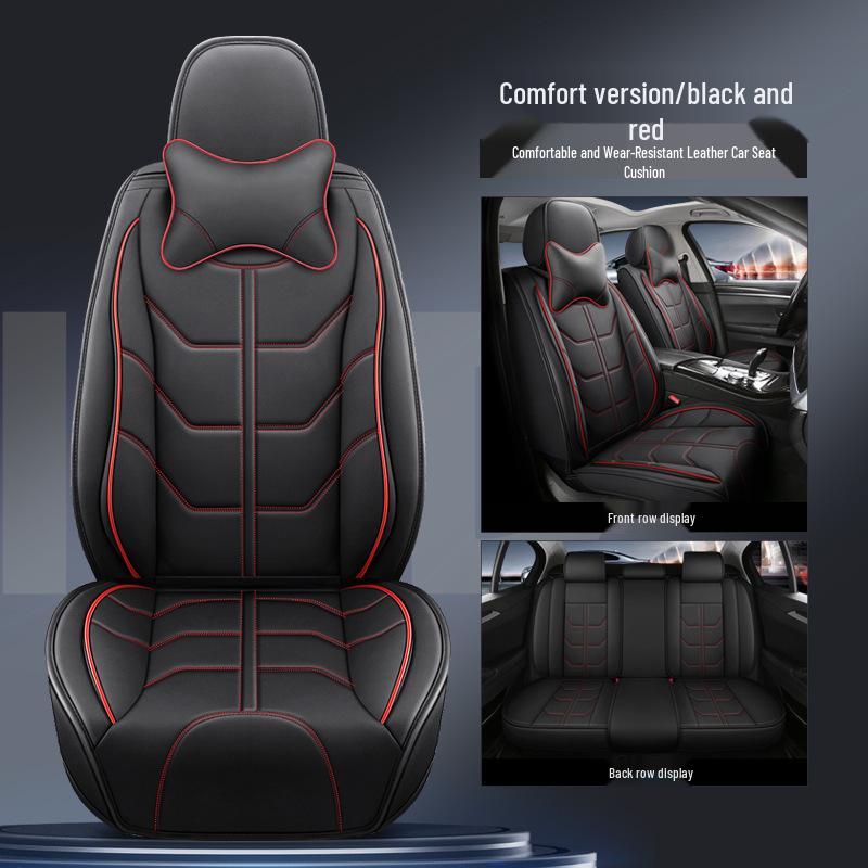 ZRV Fengshen AX7 Mach Edition Emgrand Thor Leather Car Seat Cushion - Universal Fit, Four Seasons, Eight-Pack Abs