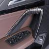 For BMW X1 2023 2024 2025 Carbon Fiber 4PCS Inner Door Armrest Stripe Cover Trim