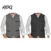 Retro Single Breasted Waistcoat Men Oktoberfest Vest Traditional Costume Waistcoat Stand-Up Collar Button-up Theme Party Vest Gilet Sleeveless