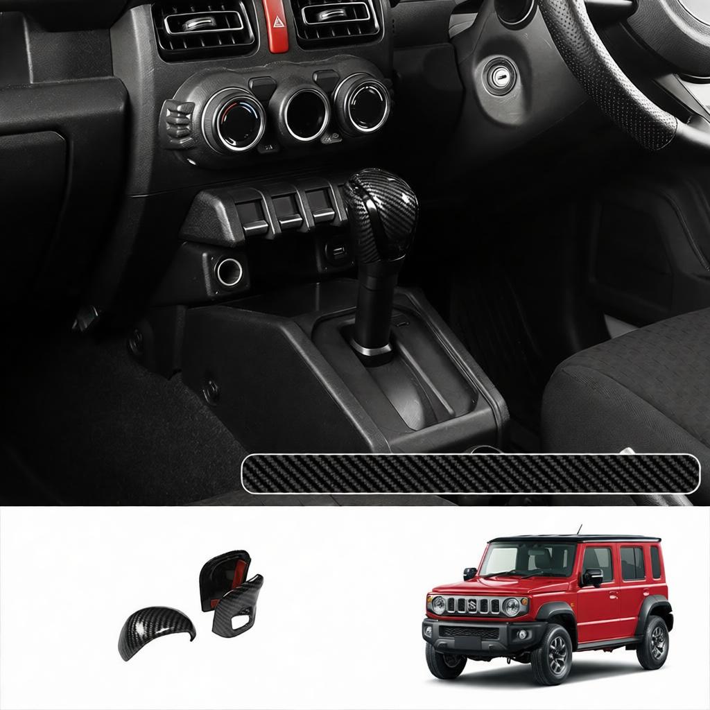 Interior Decoration Accessories For 2025 Suzuki Jimny Nomade Gear Shift Panel Handbrake Cover Door Handle Frame Styling Trim