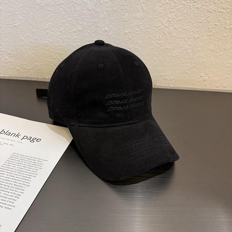 Corduroy Embroidered Baseball Cap For Women Winter Autumn Fashion чёрный