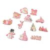 36pcs Xmas Hanging Wooden Ornaments Santa Snowman Xmas Tree Decorations Pendants Tags with Rope for