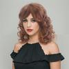 Synthetic Curly Wigs for Women Short Red Brown Wig Natural Fluffy Ladies Daily Cosplay Fake Hair Elegant Mommy Wigs