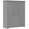 VidaXL Garde-robe, Armoire à Vêtements, Placard de Vêtements, Meuble de Rangement, Organisateur de Chambre, Gris Bois Massif 355064