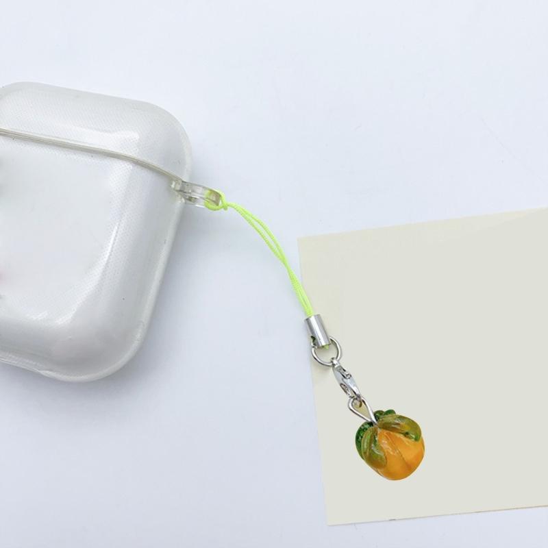 Multi Color Phone Lanyard Fruit Shapes Pendant Wrist Strap Detachable Phone Chains Keyring Portable Accessory for Women