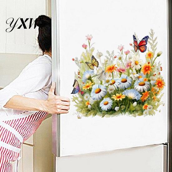 Long-lasting Wall Stickers Vibrant Butterfly Flower Pattern Easy to Adhesive Decals Apply Long-Lasting Decoration Removable Elegant Home Decor