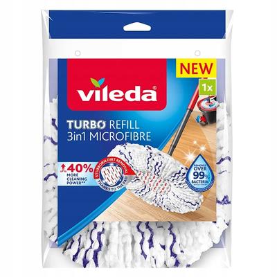 Refil Esfregão Spin Vileda Turbo 3 em 1 Microfibra