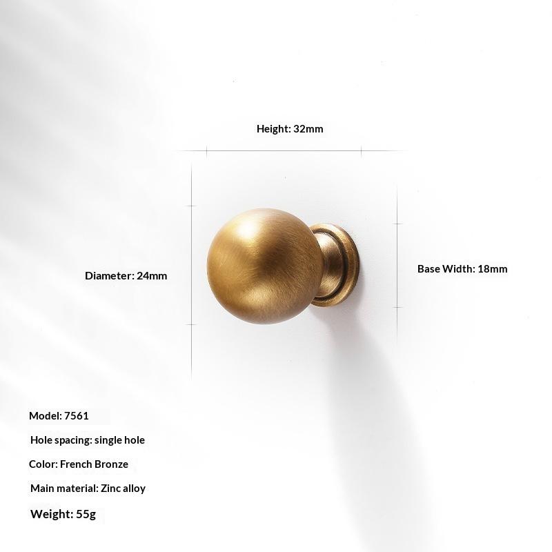 French Vintage Cupboard Door Handles Solid Furniture Knobs Easy to Install Hardware for Wardrobe Drawer Cabinet Home DIY Project