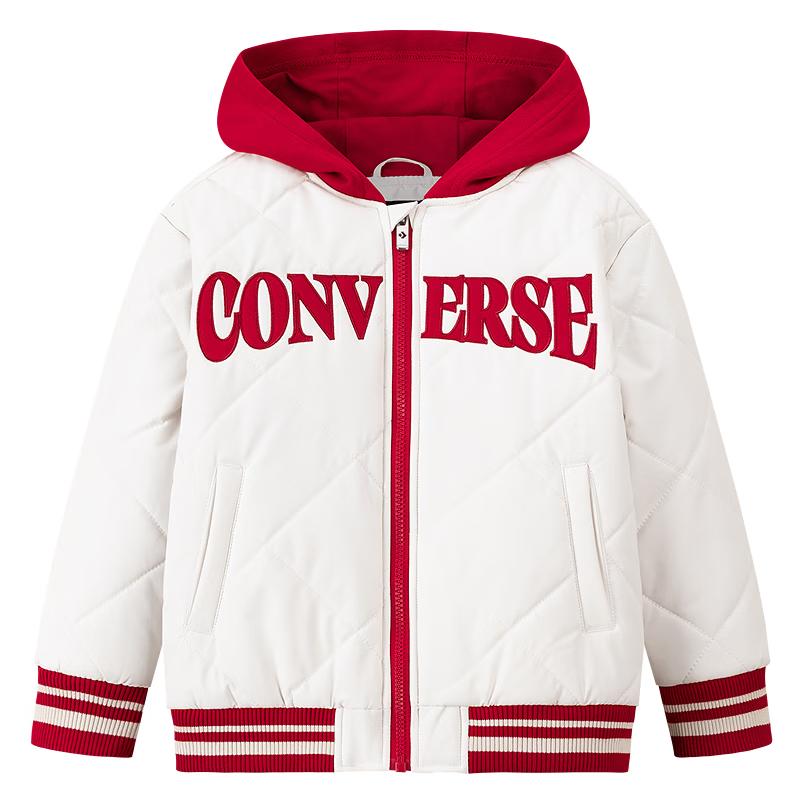Converse Kids  2025 Winter Color-block Hooded Padded Jacket 160 /80