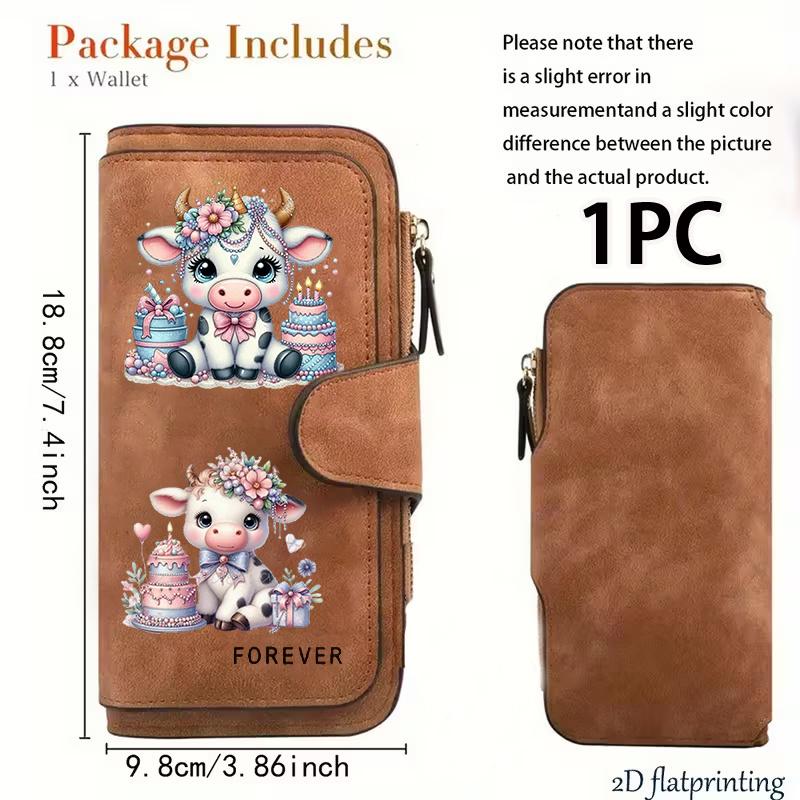 Scottish Highland Cow Women's Long Wallet| Multifunctional Portable Snap-button Coin Purse, Birthday Gift, Suitable for Daily Commuting, with a Fun
