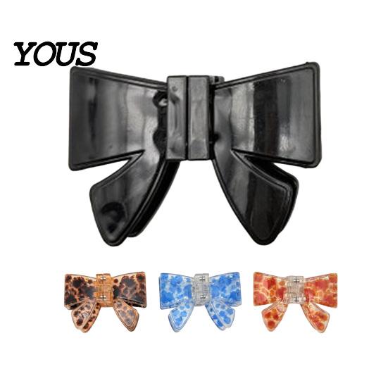 Acetate Hair Clip 1/4Pcs Clips for Women, Imitation Plate Claw with Strong Back Head Spring Clamp, 3D Bow Design Magnetic Daily Wear Women
