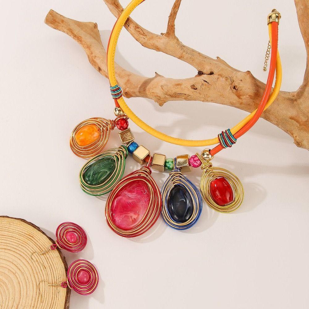 Hook Choker Costume Jewellery Safe Reliable Dangle Earrings Earrings Necklace Set  Jewelry Gift