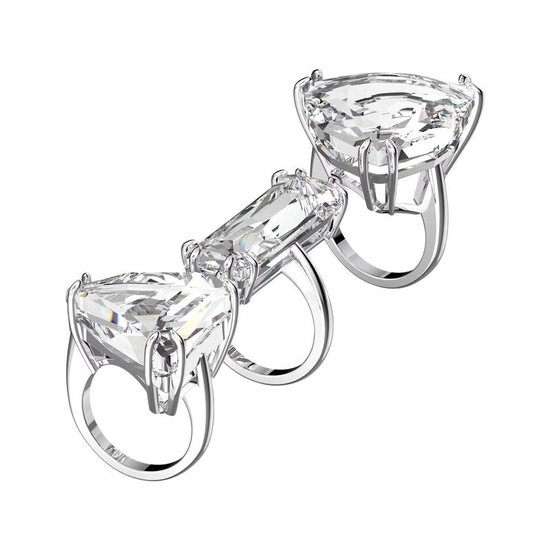 Swarovski Mesmera solid color design rhodium plated crystal ring women s silver silver 58