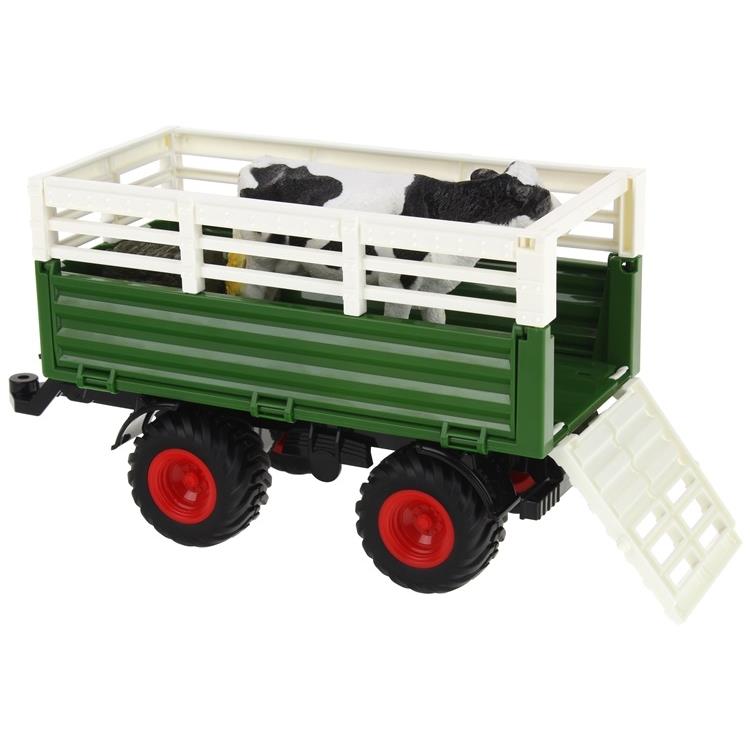Remote Controlled Tractor Agricultural Machine with Trailer and Rake