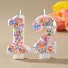 Sequin Birthday Candles for Cake 0-9 Number Birthday Candles Original Design for Girls Cake Topper Decoration