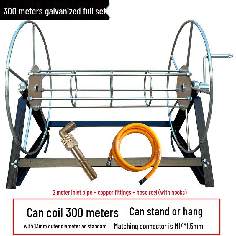 Jordbruksslangvinda & Elektrisk Reputläggningsställ med Armeringsjärnslager